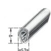 PVC Chroom U Profiel let op hoog 8,5 mm